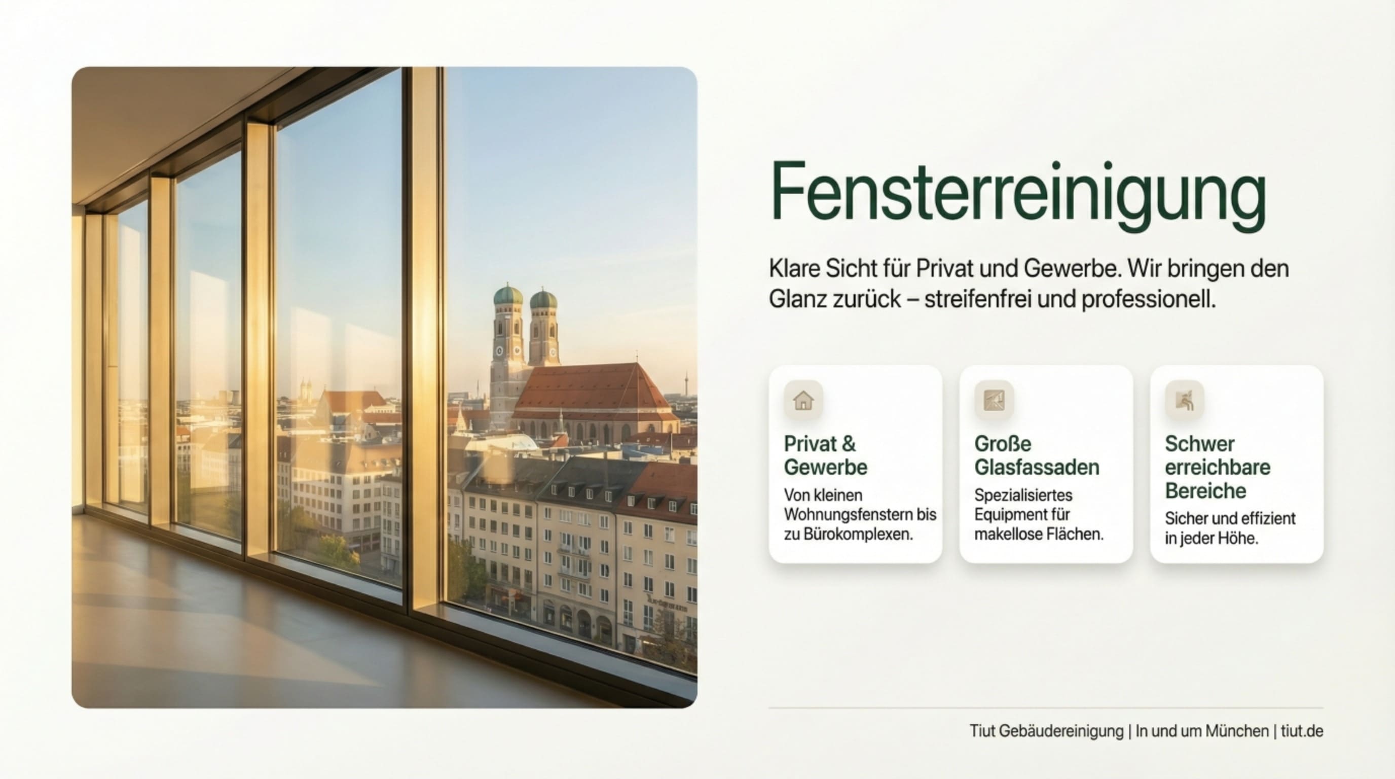 Fensterreinigung und Glasreinigung in München